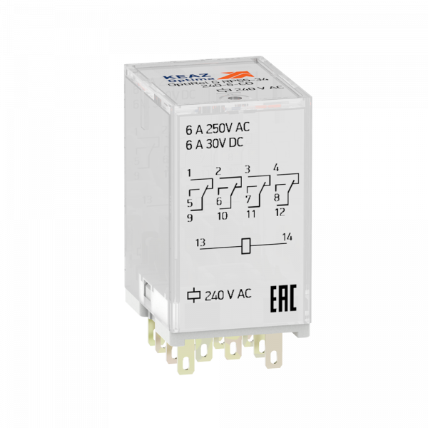 Реле промежуточное OptiRel G RP55-34-220D-6-CO/TI