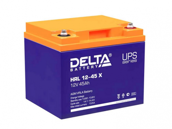 Свинцово-кислотный аккумулятор Delta HRL 12-45 X