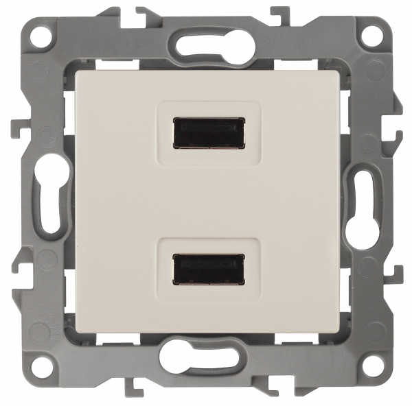 Устройство зарядное USB 5В-2100мА Эра12 Слоновая Кость 12-4110-02 Б0027492