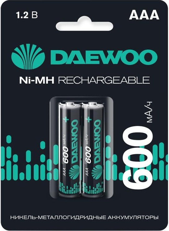 Аккумулятор DAEWOO AAA ( 600mAh) Ni-MH BL-2 (кратно 2)