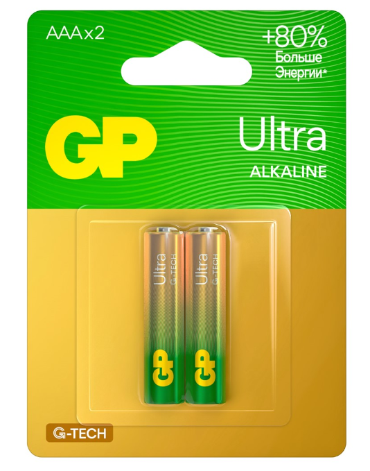 Батарейка AAA GP 24AUA21-2CRSBC2 LR03 20/160 (кратно 2)