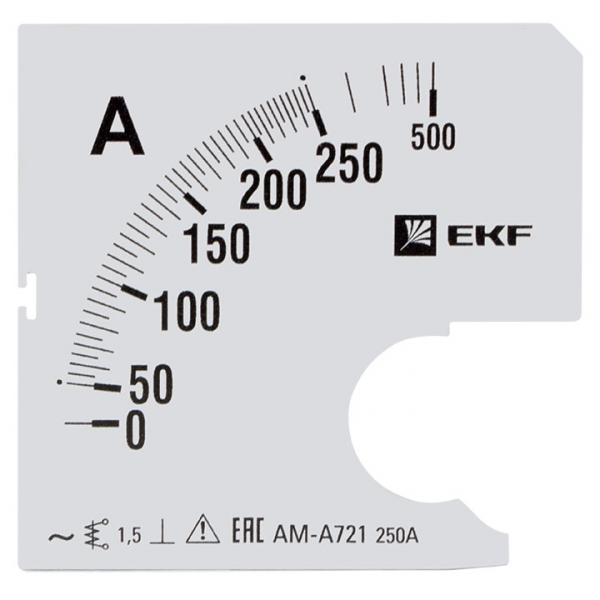 Шкала EKF PROxima сменная для A721 250/5А-1,5