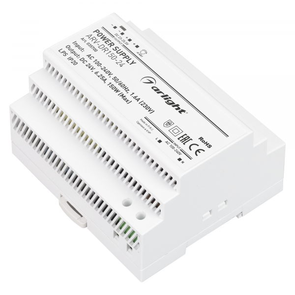 Arlight Блок питания ARV-DR150-24 (24V, 6.25A, 150W) (Arlight, IP20 DIN-рейка)