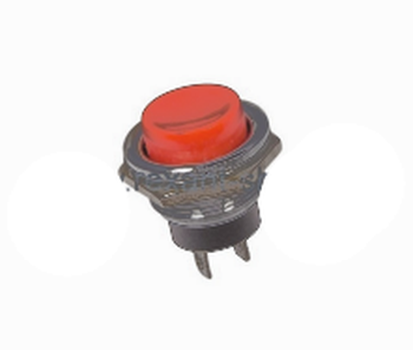 Выключатель-кнопка  металл 220V 2А (2с) (ON)-OFF  Ø16.2  красная  (RWD-306)  REXANT 36-3351