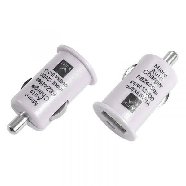 Автозарядка в прикуриватель USB (АЗУ) (5V, 1 000mA) белая REXANT 18-1921