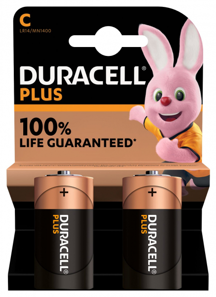 Батарейки Duracell 5014433 С алкалиновые 1,5v LR14-2BL PLUS (кратно 2)