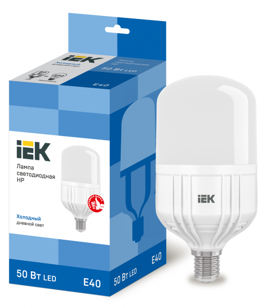 Светодиодная лампа IEK 50Вт 230В 6500К E40