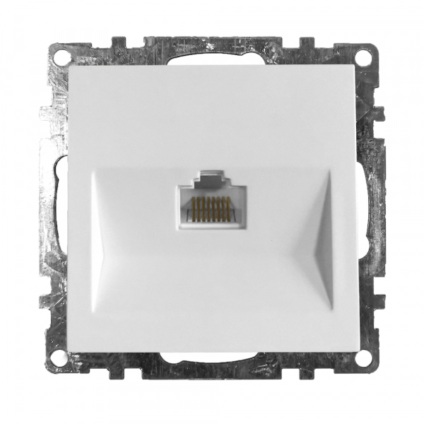Розетка компьютерная 1-местная RJ-45 (механизм), серия Катрин, GLS00-7107-01, белый