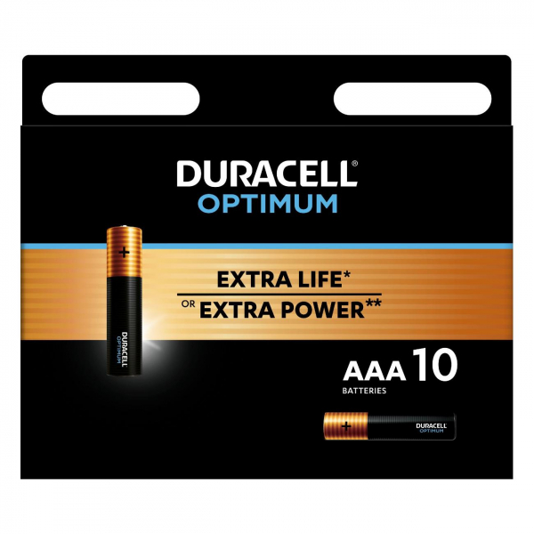 Элемент питания Duracell 5014072 ААА алкалиновый 1,5v 10 шт. LR03-10BL Optimum (кратно 10)