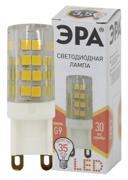 Светодиодная лампа ЭРА G9 3,5Вт 220Вт 2700К