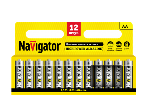 Элемент питания Navigator NBT NE-LR6-BP12 94 782 (кратно 12)