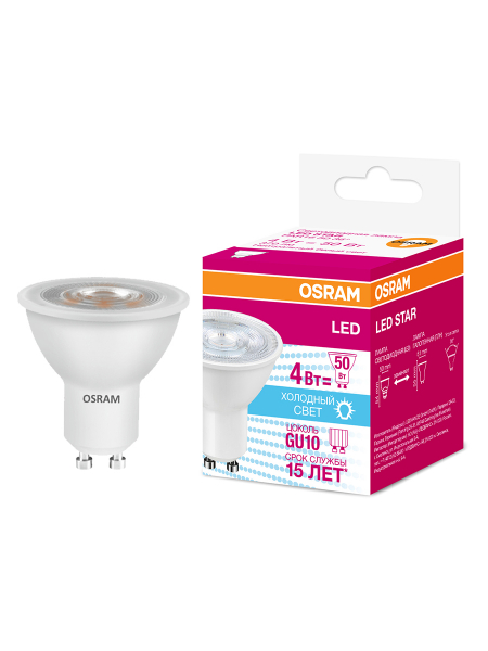 Светодиодная лампа OSRAM PAR16  4Вт 4000К 230В GU10