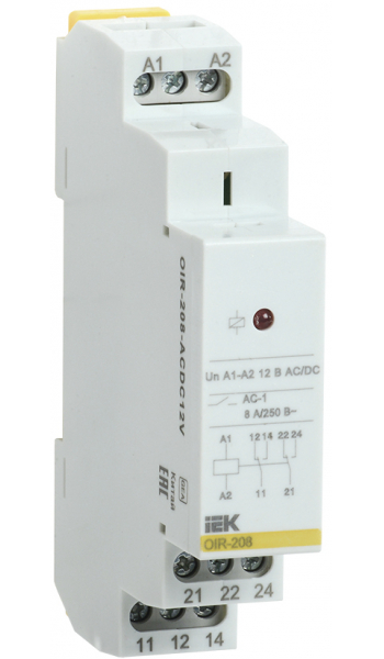 Реле промежут. OIR 2 конт. 8А 12В AC/DC IEK