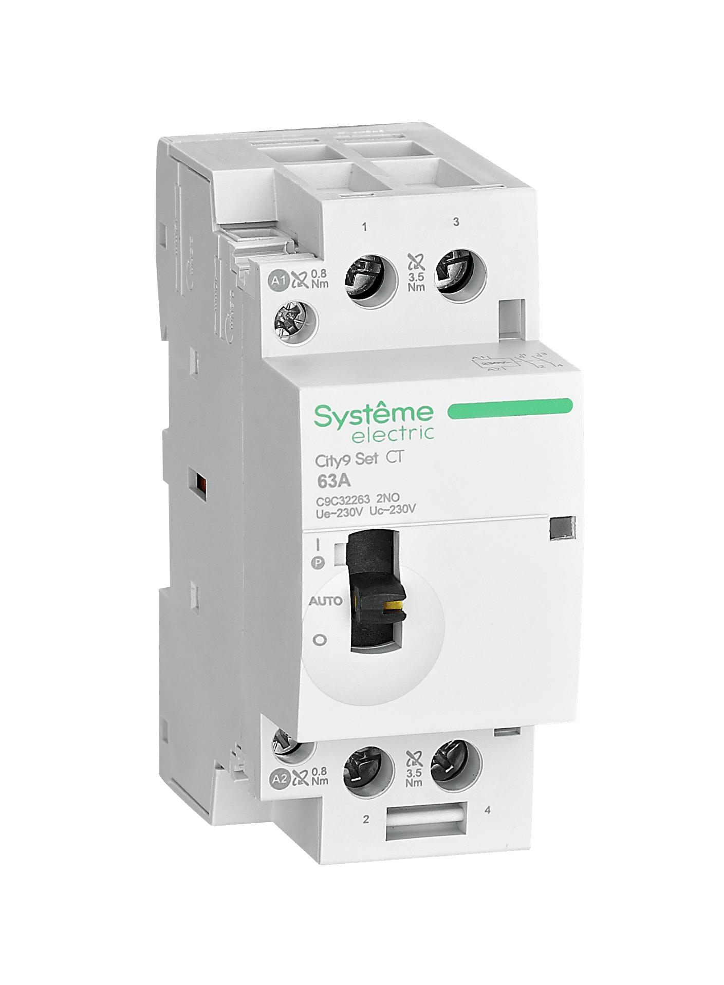 Контактор модульный  63A 230В 2НО AC 2Р 230В-230В City9 Set C9C32263 Systeme Electric