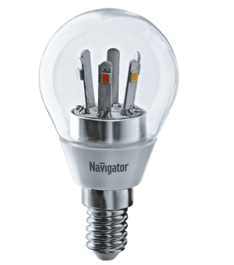 Светодиодная лампа Navigator G45 5Вт 230В 2700K E14