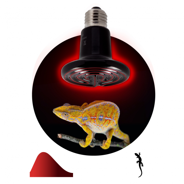 Лампа ЭРА FITO-150W-НQ Инфракрасная керамическая серии CeramiHeat модель RX для брудера, рептилий 150 Вт Е27