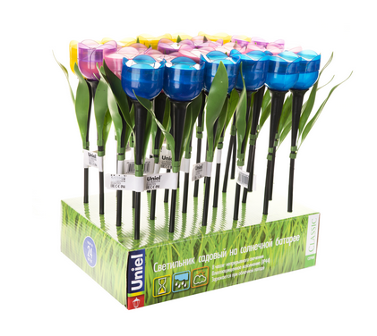 Uniel USL-C-651/PT305 TULIP SET 24на солнечной батарее "Тюльпан", в составе набора из 24 шт. Белый свет. 1*LR акку