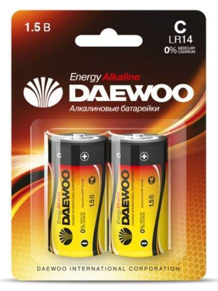 Батарейка C Daewoo LR14 ENERGY   Alkaline BL-2