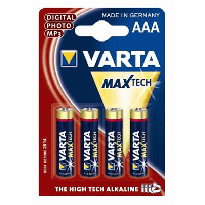 Батарейка AAA VARTA 4703101404 &quot;MAX-TECH&quot; LR03 BP4 (кратно 4)