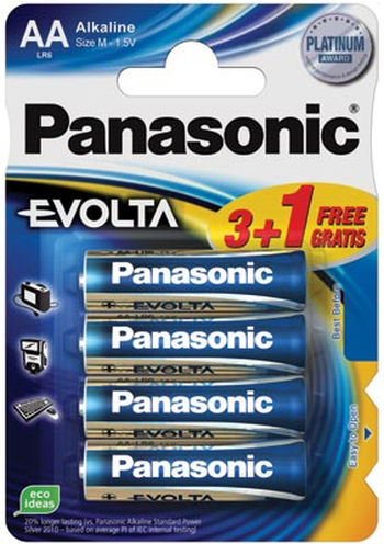 Батарейка AA Panasonic LR6 EVOLTA BP3+1 ПРОМО ПОЗИЦИЯ (кратно 4)