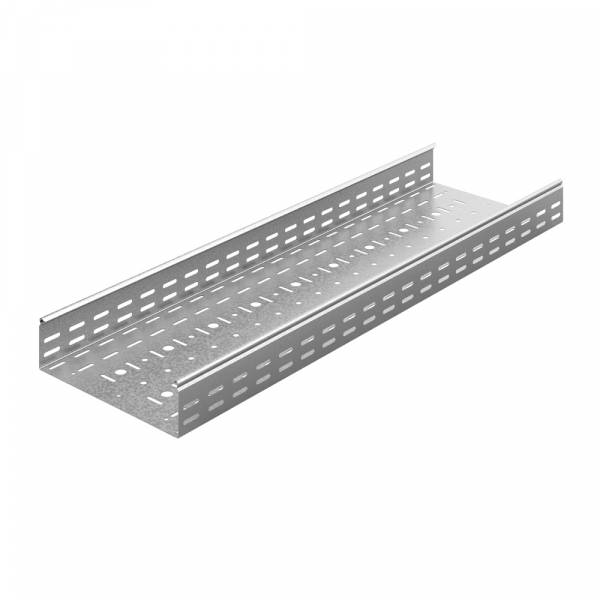 Лоток перфорированный ЛП 300х80х3000 1,2 мм Сендзимир цинк OSTEC (кратно 3)