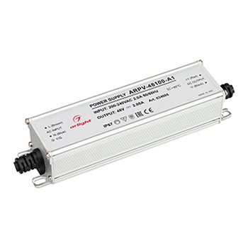 Arlight Драйвер 48V 100Вт IP67 1524х31х38 ARPV-48100-A1 (48V, 2.08A, 100W)