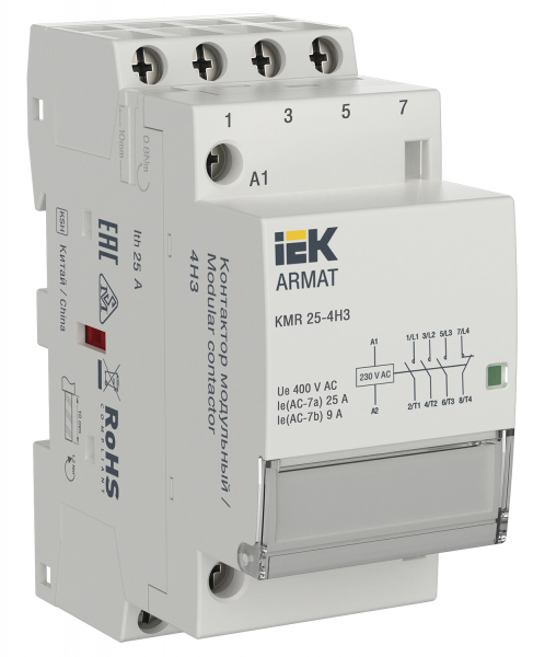 Контактор модульный  25А 230В 4НЗ AC KMR ARMAT AR-KMR10-025-04-230