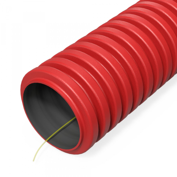 Труба гофрированная двустенная ПНД гибкая тип 450 (SN34) с/з красная d32 мм (50м/уп) Промрукав (кратно 50)