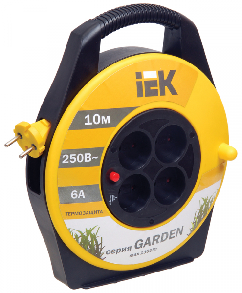 Катушка УК10 с т/з 4 места 2P/10м 2х0,75 мм2 &quot;Garden&quot;