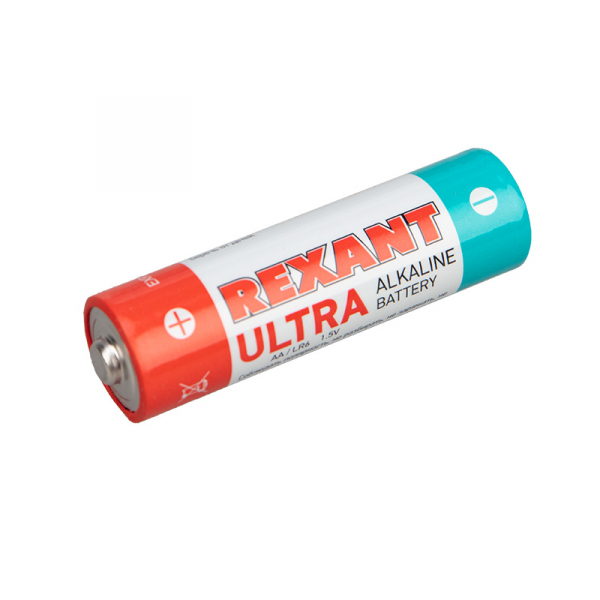 Элемент питания алкалиновый AA/LR6 &quot;REXANT&quot; BL2 1,5 V 2800 mAh 30-1025 (кратно 2)