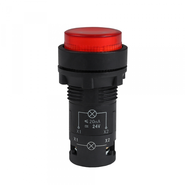 Кнопка с подсветкой OptiSignal Compact D22 С7-PL-B401 красная 1НЗ 24 В AC/DC XB7NW34B2 (кратно 1)