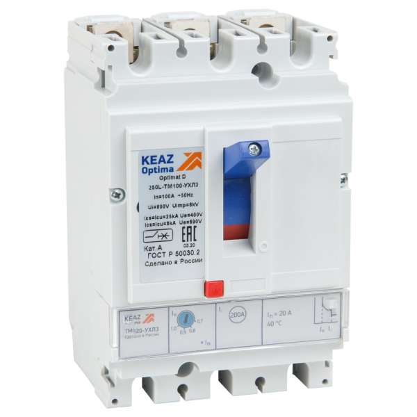 Автоматический выключатель 3П   125A   25кA OptiMat D250L-TM125-УХЛ3