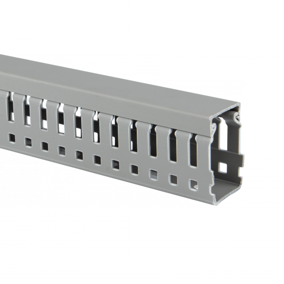 Кабель-канал перфорированный (ВхШ:40х25мм) серый EKF PROxima (кратно 100)