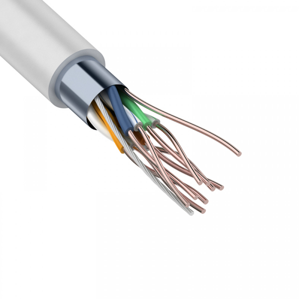 F/UTP кат.5е 4х2х24AWG(0,50мм) 305м (медь) PVC solid кабель (01-0143) REXANT