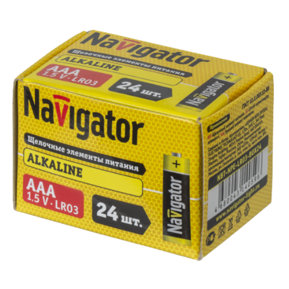 Элемент питания Navigator NBT-NPE-LR03-BOX24 14 059 (кратно 24)