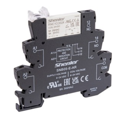 Реле интерфейсное RNC1CO024 с колодкой SNB05-E-AR, винтовой зажим, 1CO, 6A(250VAC), 24VDC, LED, W=6.2mm