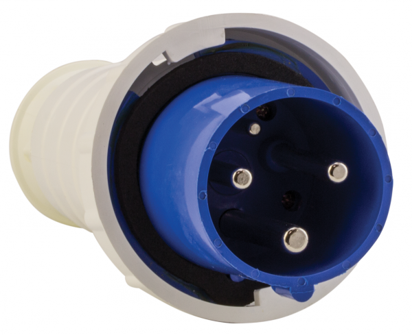 Вилка кабельная EKF 033 2Р+РЕ 63А 220В IP67