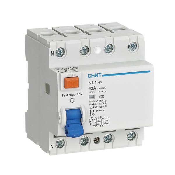 УЗО NL1-63 3P+N 40А 300мА тип AC10кА(R) AX