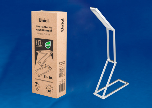 Uniel TLD-556 Silver/LED/105Lm/6500K «трансформер», 3W. Встроенный аккумулятор 1000mAh. Механический выключатель. Серебристый. ТМ Uniel