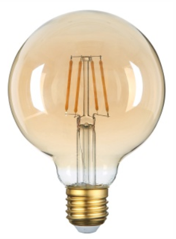 Лампа с/д LEEK LE G125 LOFT LEDF 9W 3K E27 (Amber-G) (20)