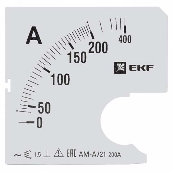 Шкала EKF PROxima сменная для A721 200/5А-1,5
