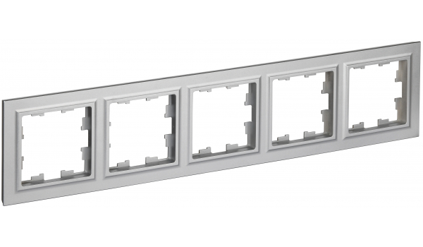 BRITE алюминий Рамка 5-мест. РУ-5-БрА IEK