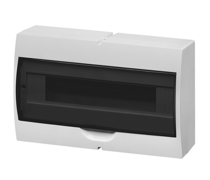 Щит ЩРН-П-18 модулей,навесной, пластик, белый, дымчатая дверца, без шин, IP41 TDM