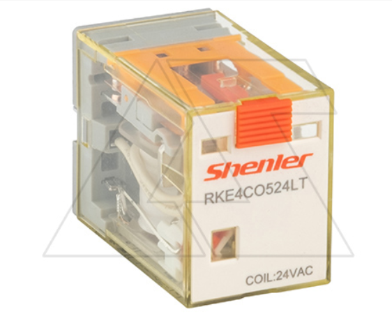 Реле RKE4CO524LT, 4CO, 5A(250VAC/30VDC), 24VAC, мех. индикация, тест-кнопка с блокировкой, LED