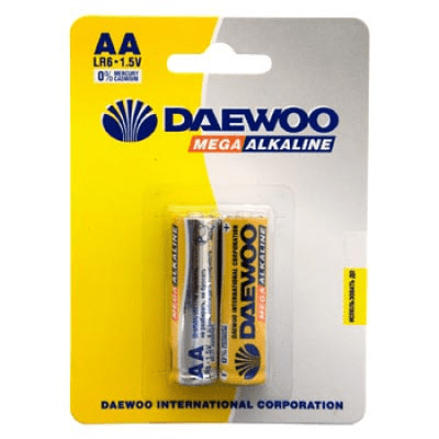 Батарейка AA Daewoo LR6 BP2 (кратно 2)