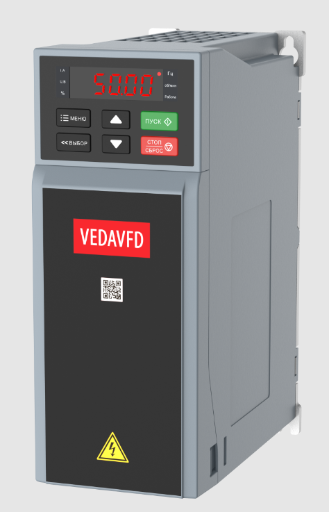 ПЧ 0,75 кВт 3ф 380 VEDA VF-101-PK75-0003-L2-T4-E20-B-H+PAN+N+AX+BX