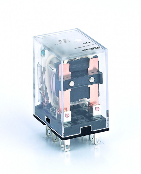 23852DEK Промежуточное реле 2 конт. с LED инд. 5А 12В AC ПР-102