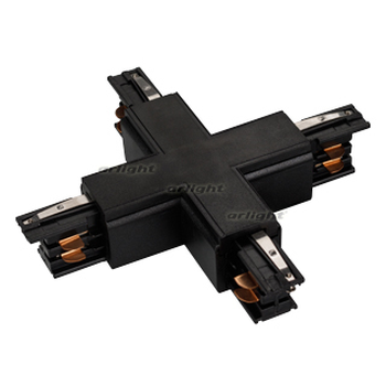 Коннектор крестовой Arlight  LGD-4TR-CON-X-BK (C) черный