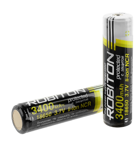Аккумулятор Robiton Li-ion 18650 3400mAh 36(37)V с защитой (186х70мм)
