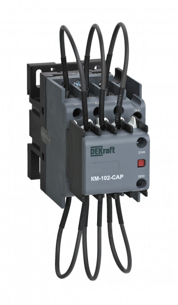 22432DEK Контактор конденсаторый 25кВАр, 220/230В, AC6b, 2НЗ серии КМ-102-CAP DEKraft